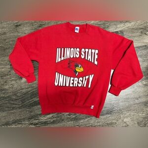 VINTAGE Redbirds ILLINOIS STATE University RUSSELL Sweatshirt USA